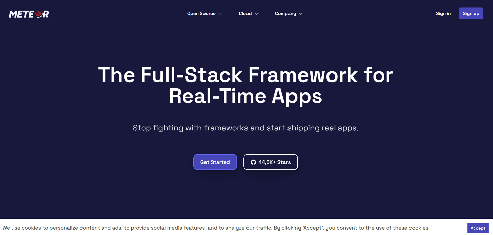 mejores frameworks para desarrollo web 2025 meteor fullstack